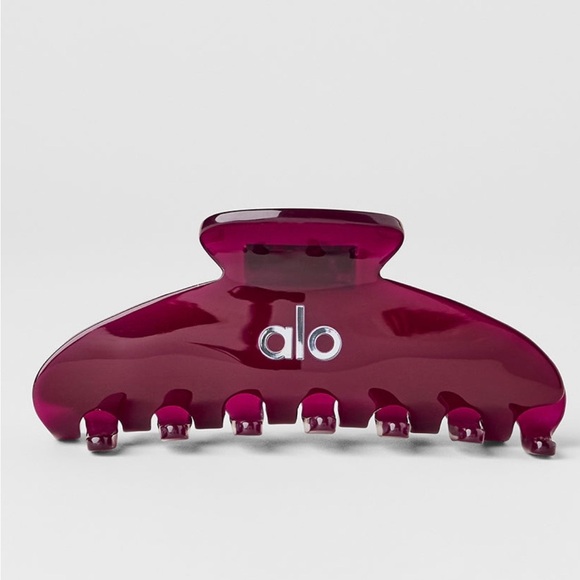 New Alo 90's Claw Clip - Burgundy Clear Limited - Picture 2 of 4